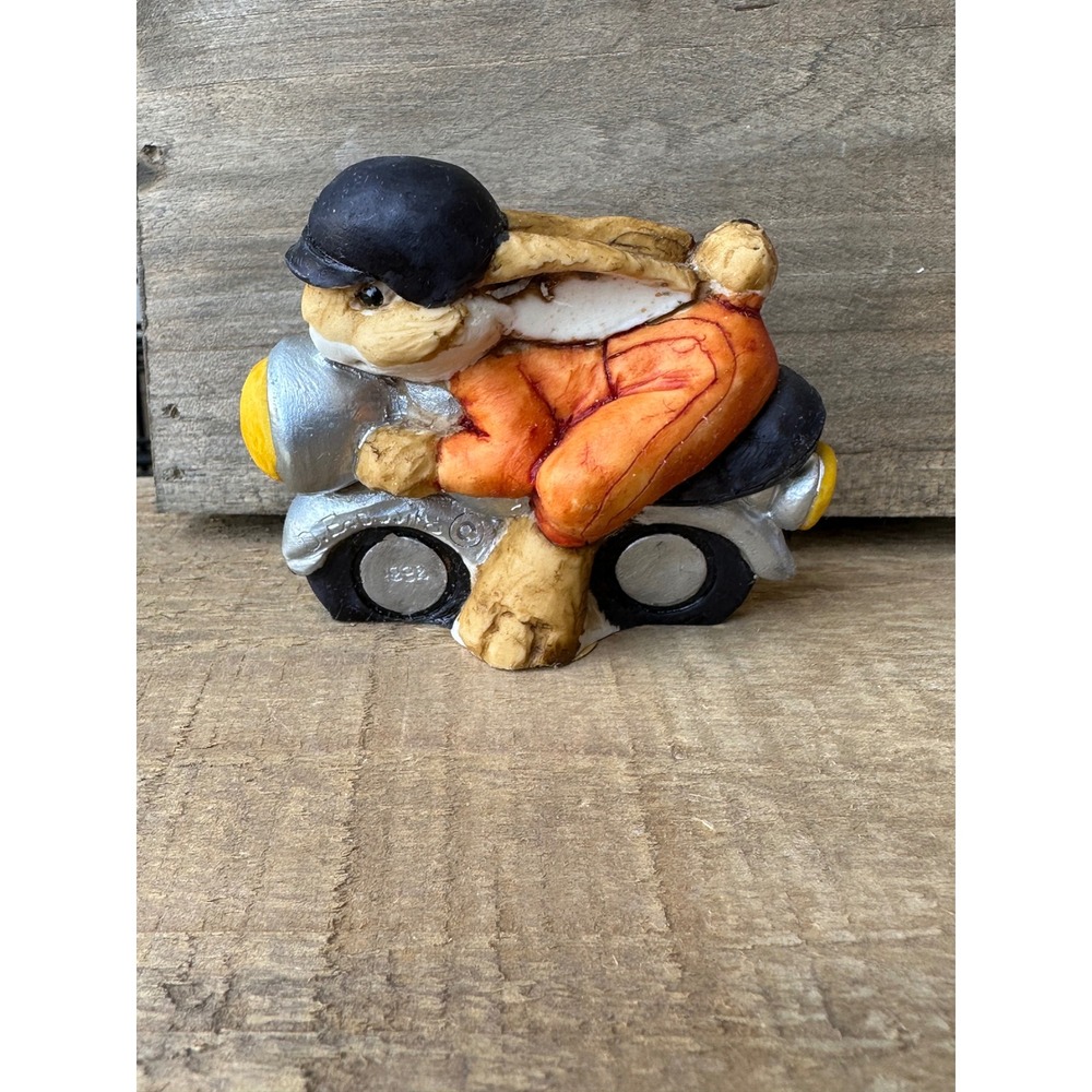 Vintage Artefice Ottanta Italy Rabbit on Motorcycle Figurine Resin 1994
